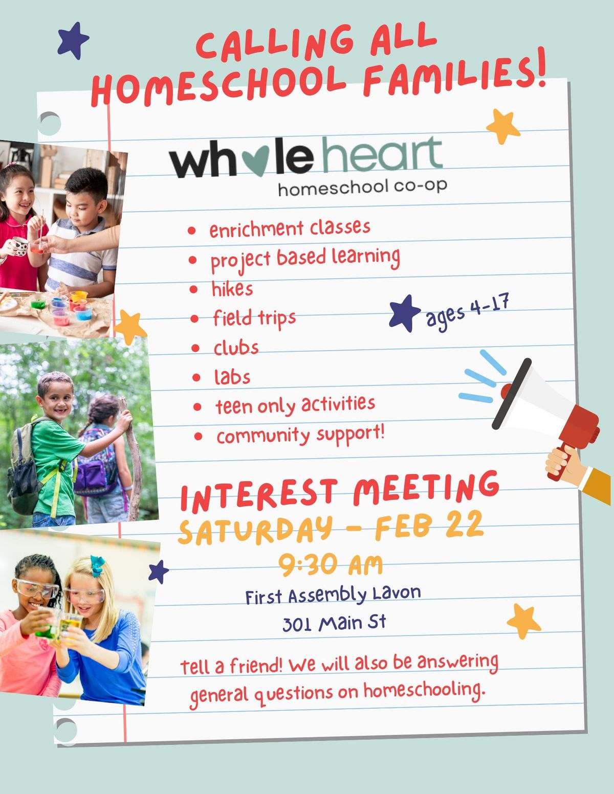 Homeschool Co-op Interest Meeting