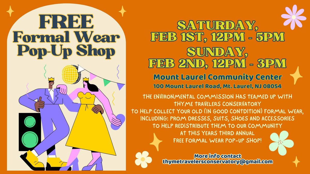 Third Annual FREE Formal Wear Pop-Up Shop!