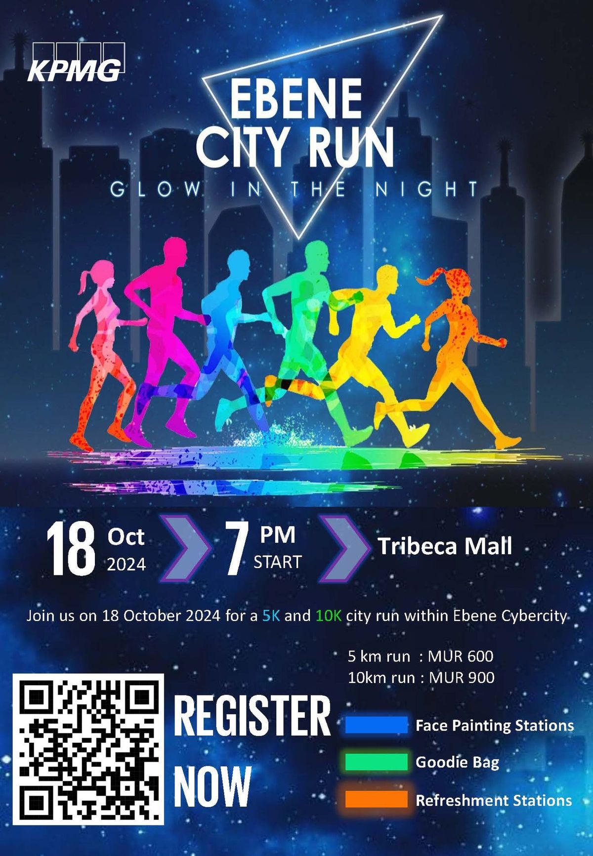 EBENE CITY RUN 2024- Glow in the Night