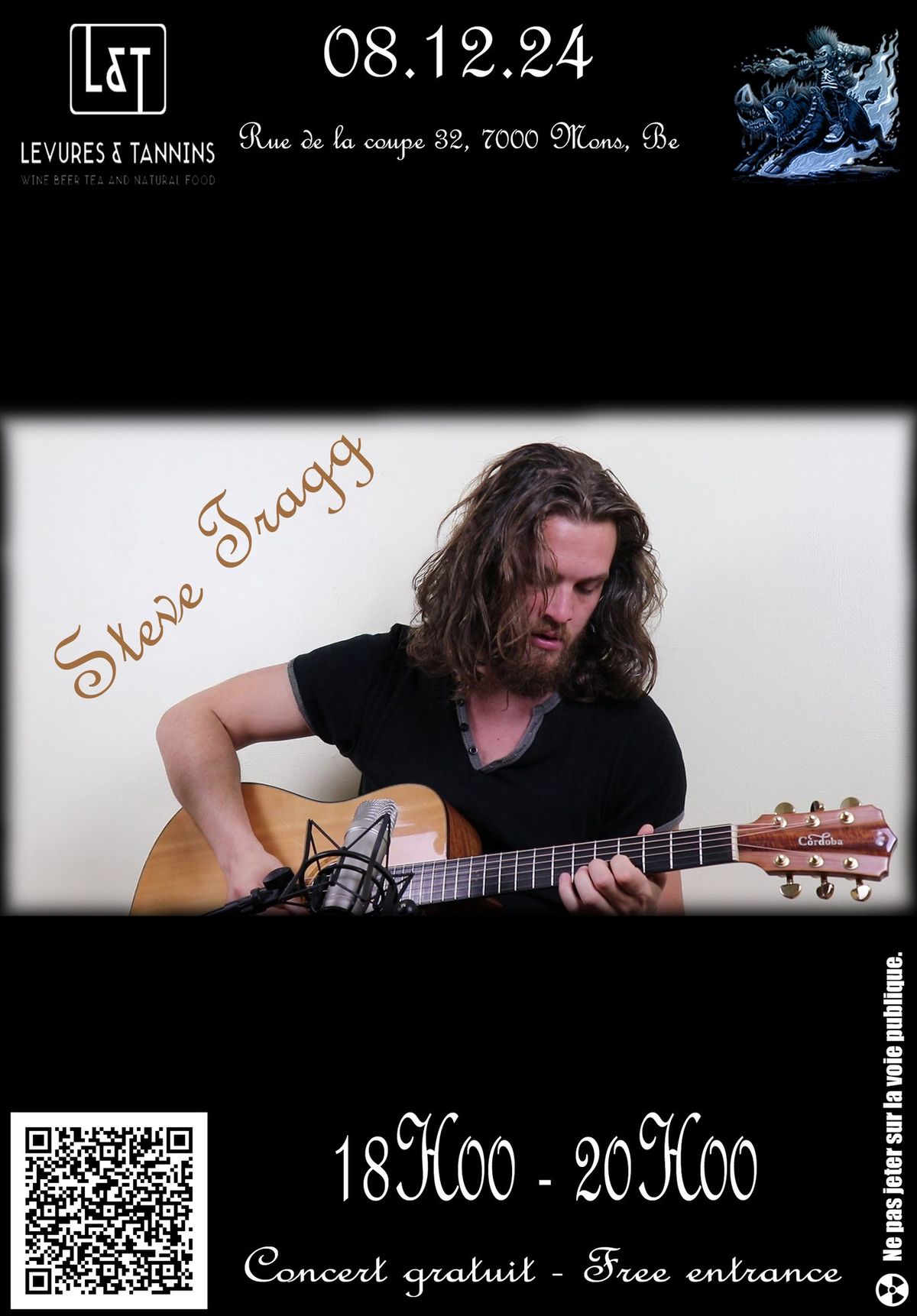 Steve Tragg en Concert \u00e0 Levure & Tannins - Mons