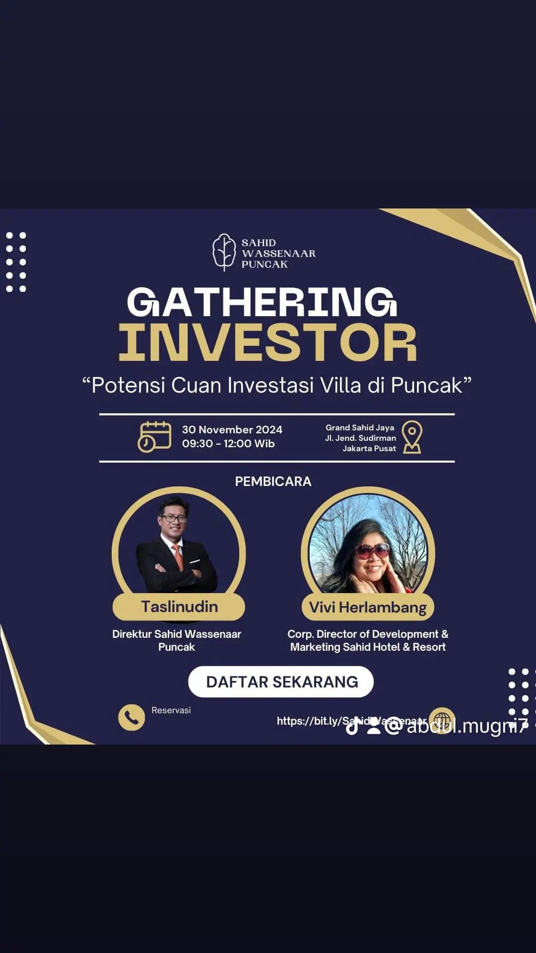 Gathering Investor Potensi Cuan Investasi Villa di Puncak