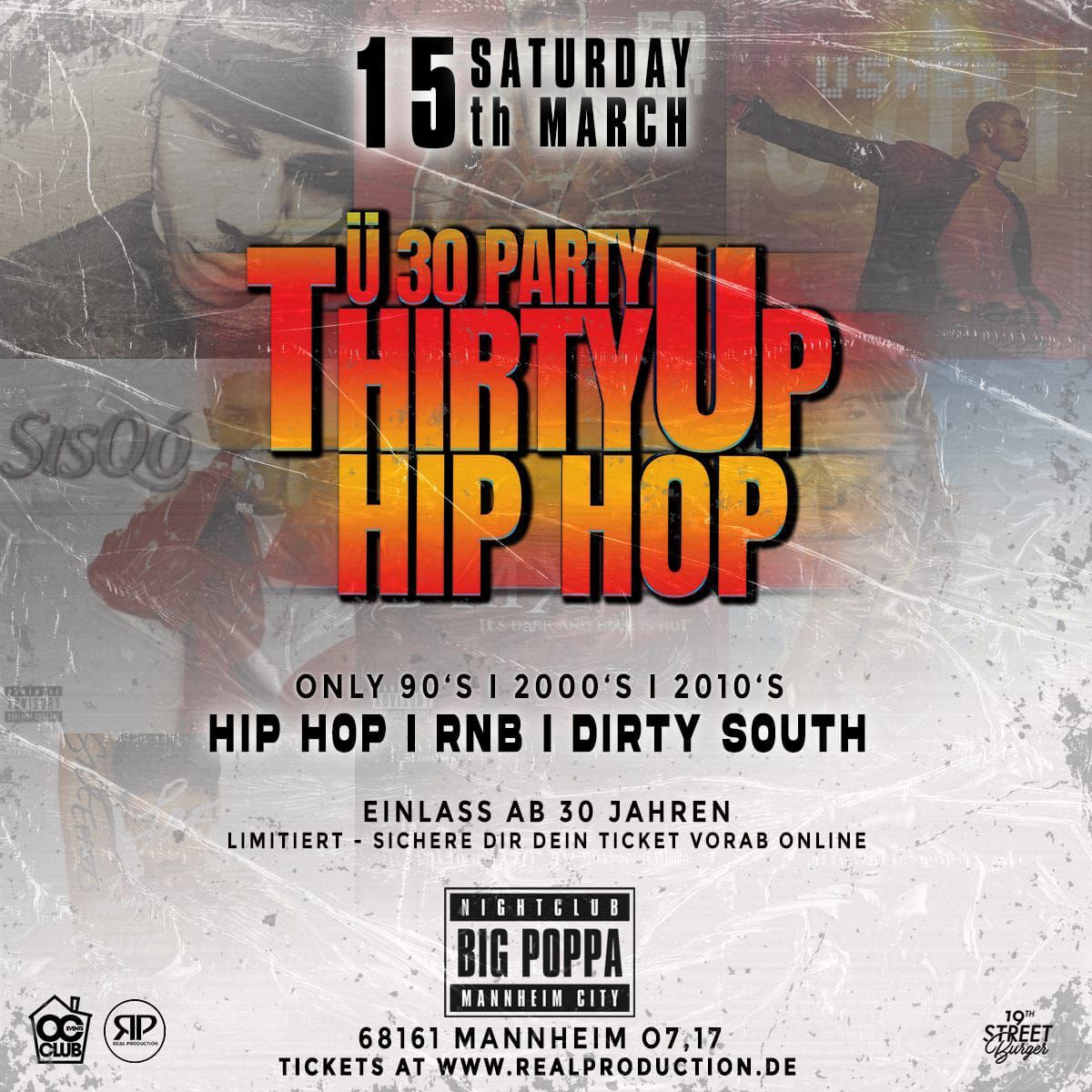 THIRTY-UP HIP HOP SATURDAY 15.03 IN MANNHEIM 