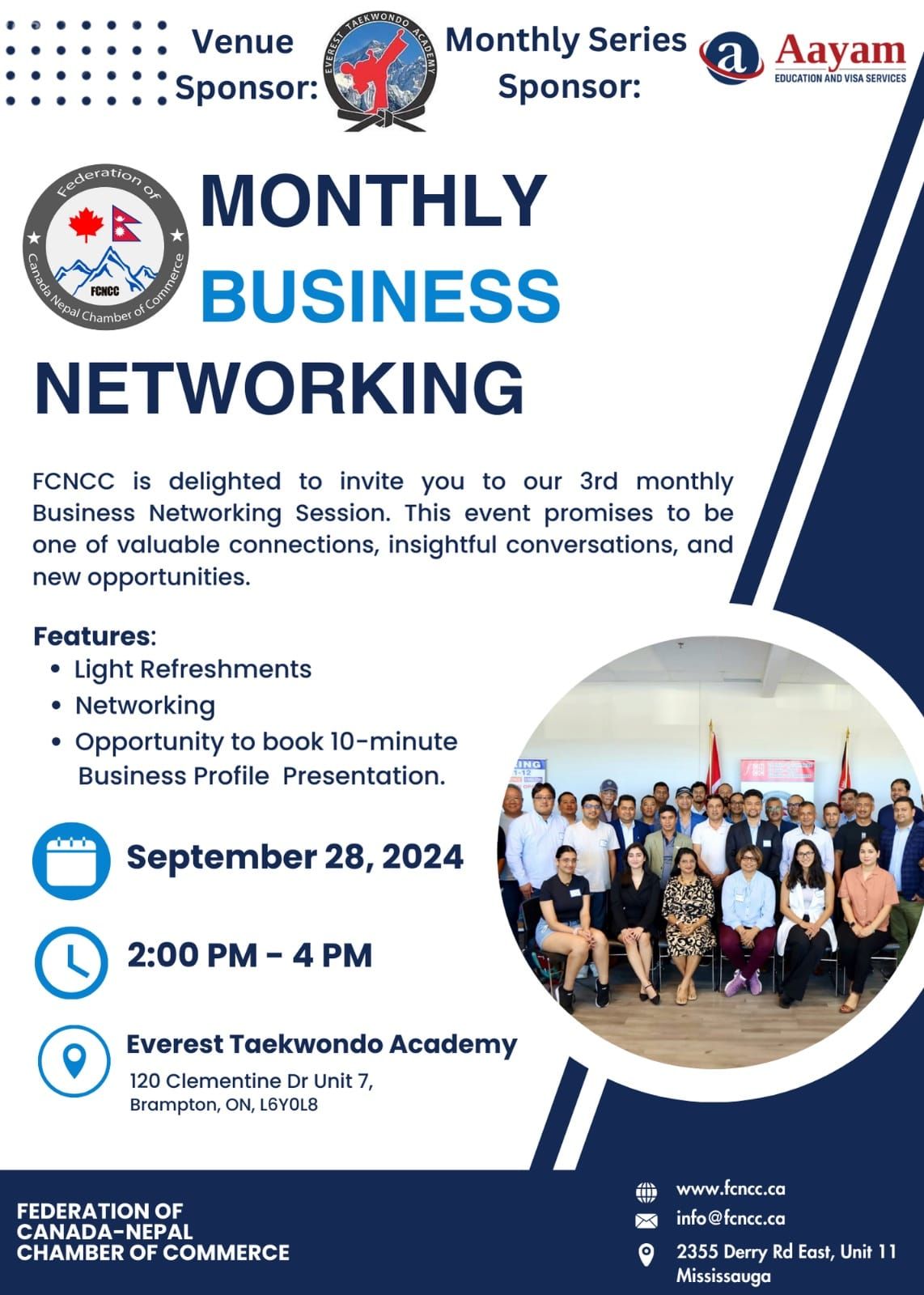 FCNCC Third Monthly Business Networking Event