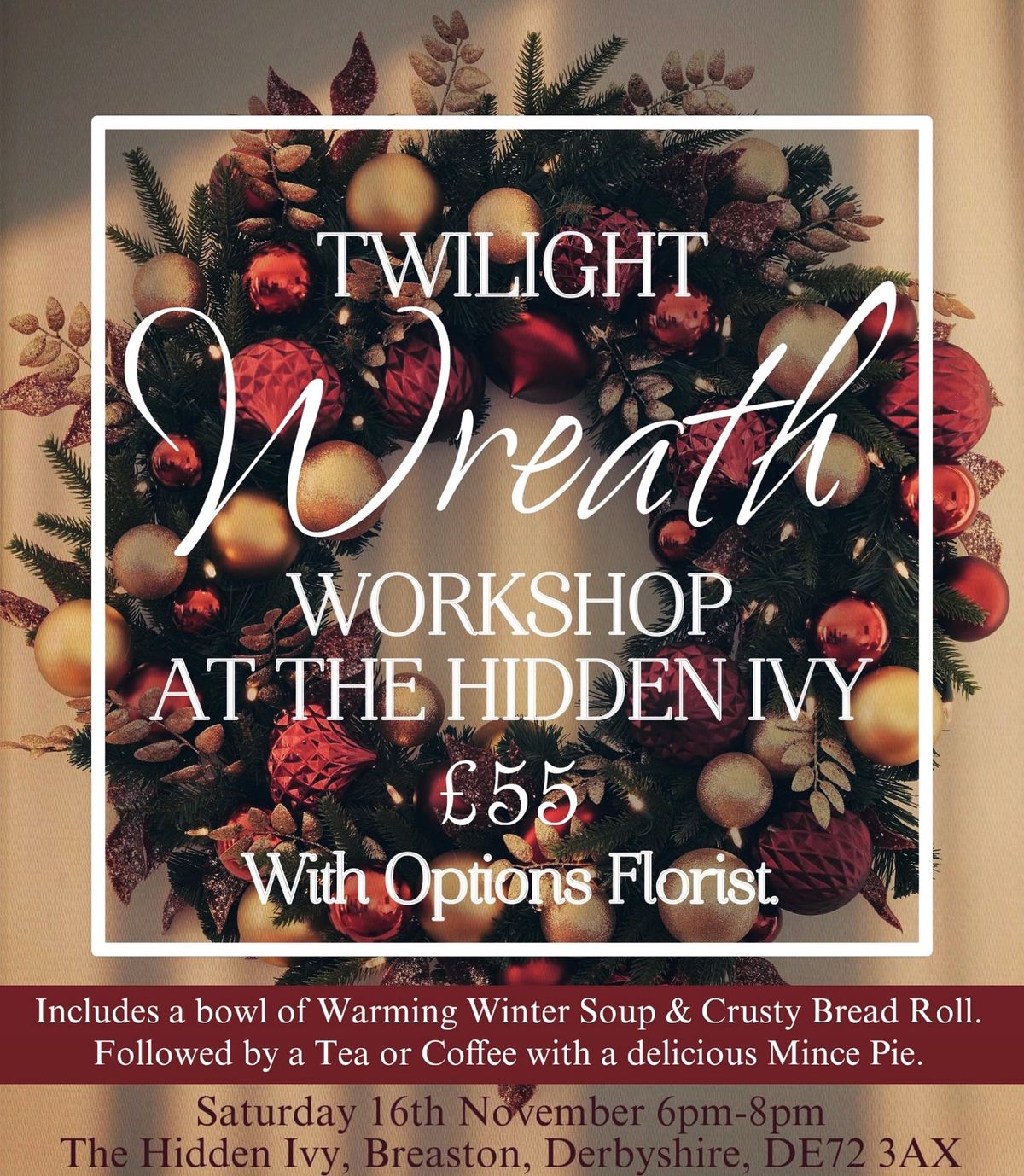 Twilight Wreath Workshop!\u2728\ud83c\udf84\u2b50\ufe0f\ud83c\udf3a