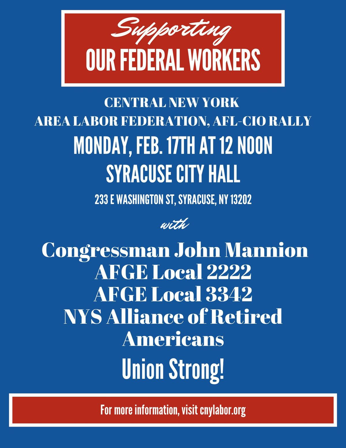 Rally for Federal Workers