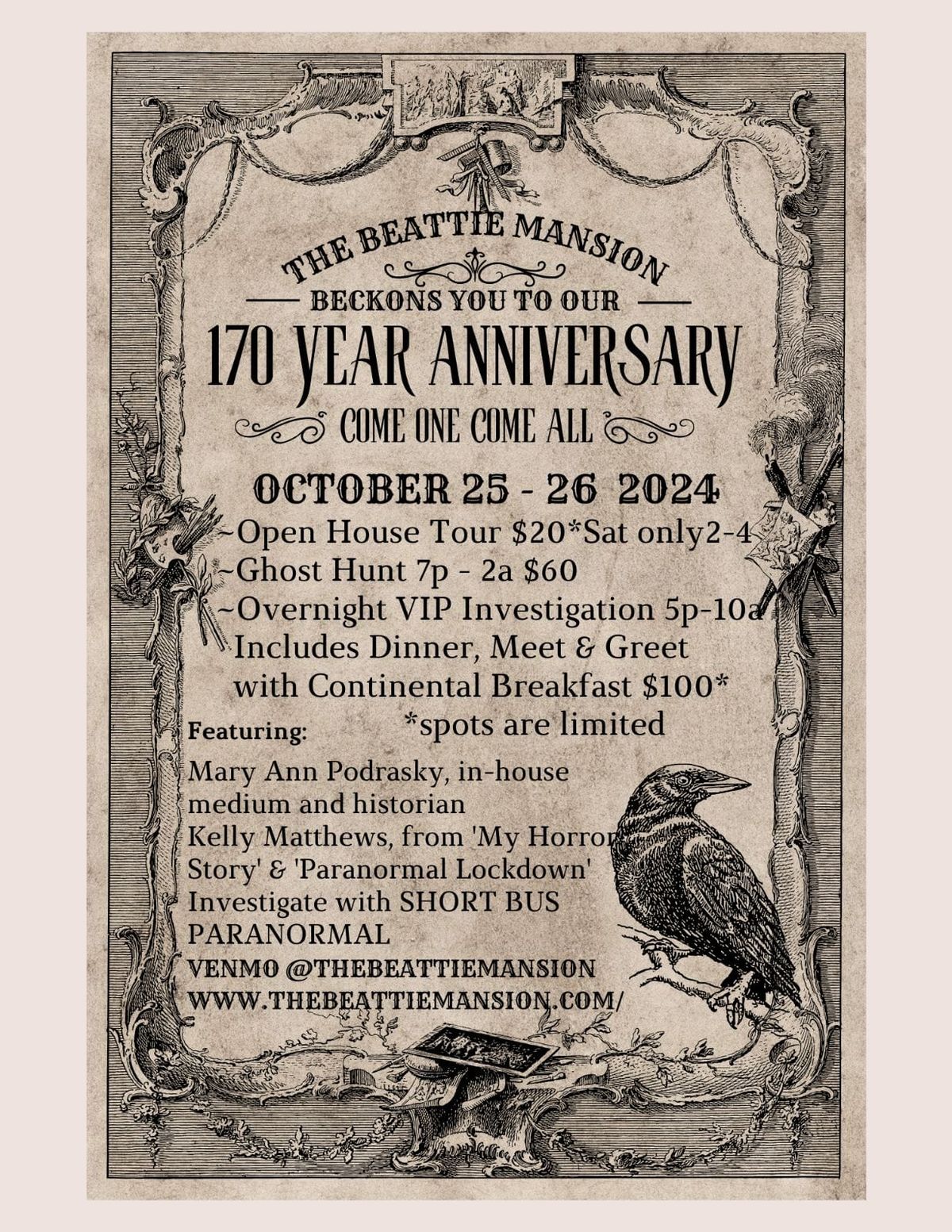 Our 170 year anniversary Ghost Hunt