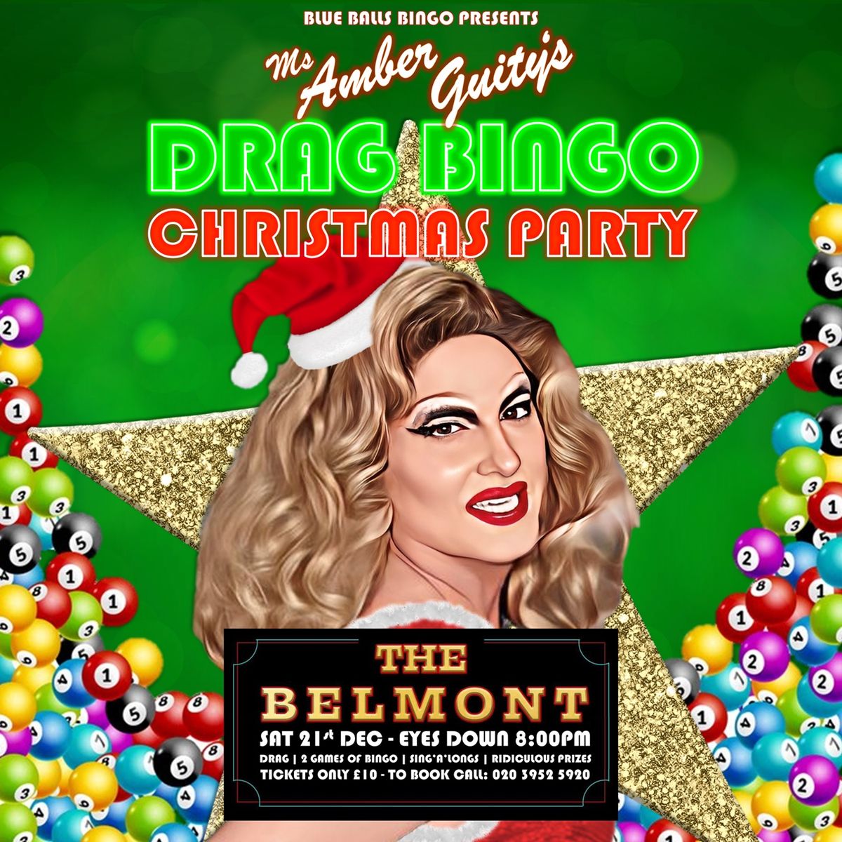 Ms Amber Guity\u2019s Drag Bingo CHRISTMAS Party @ The Belmont, Harrow - 21\/12\/24