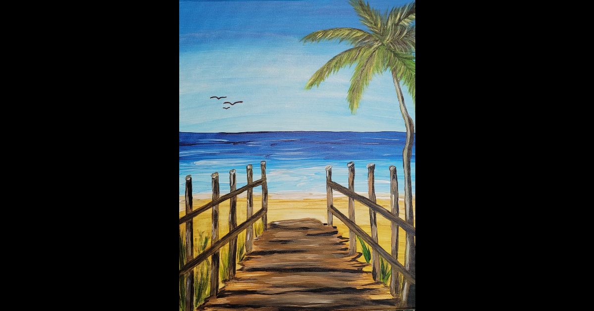 Walkway to the Beach Paint-Night Event- Hurricane Wings Wellington-Lake Worth