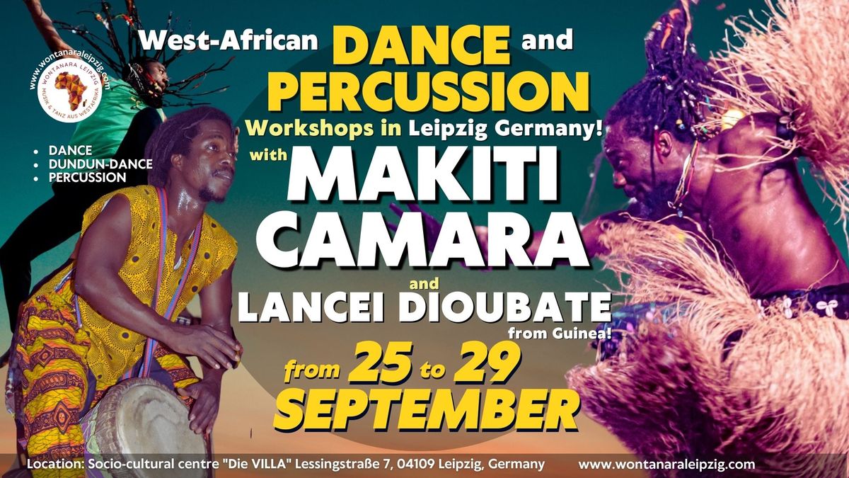 Dance and Percussion Workshops with Makiti and Lancei in Leipzig, Germany!