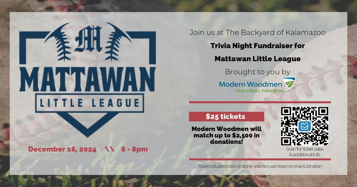 Trivia Night Fundraiser for Mattawan Little League