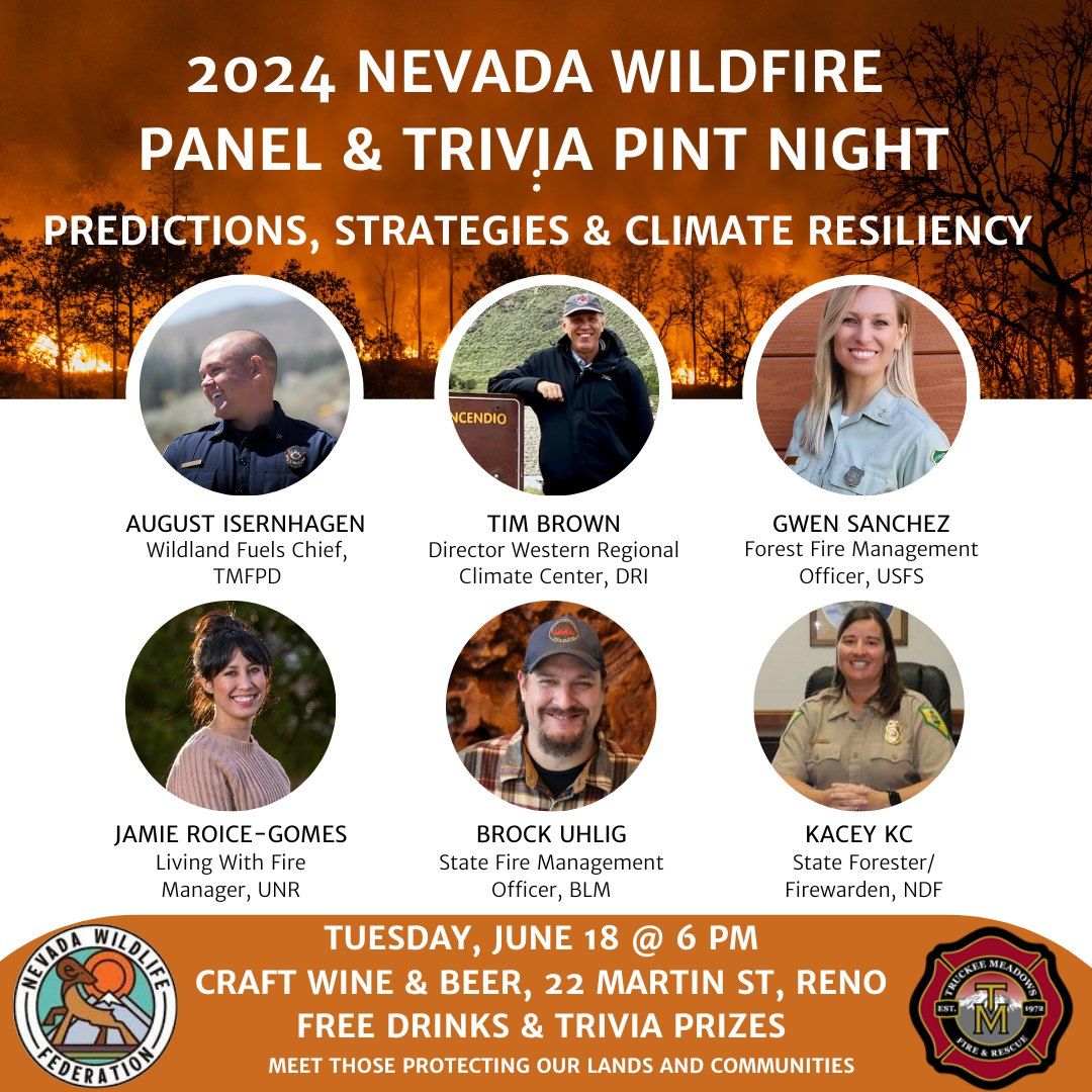 2024 Nevada Wildfire Panel and Trivia Pint Night