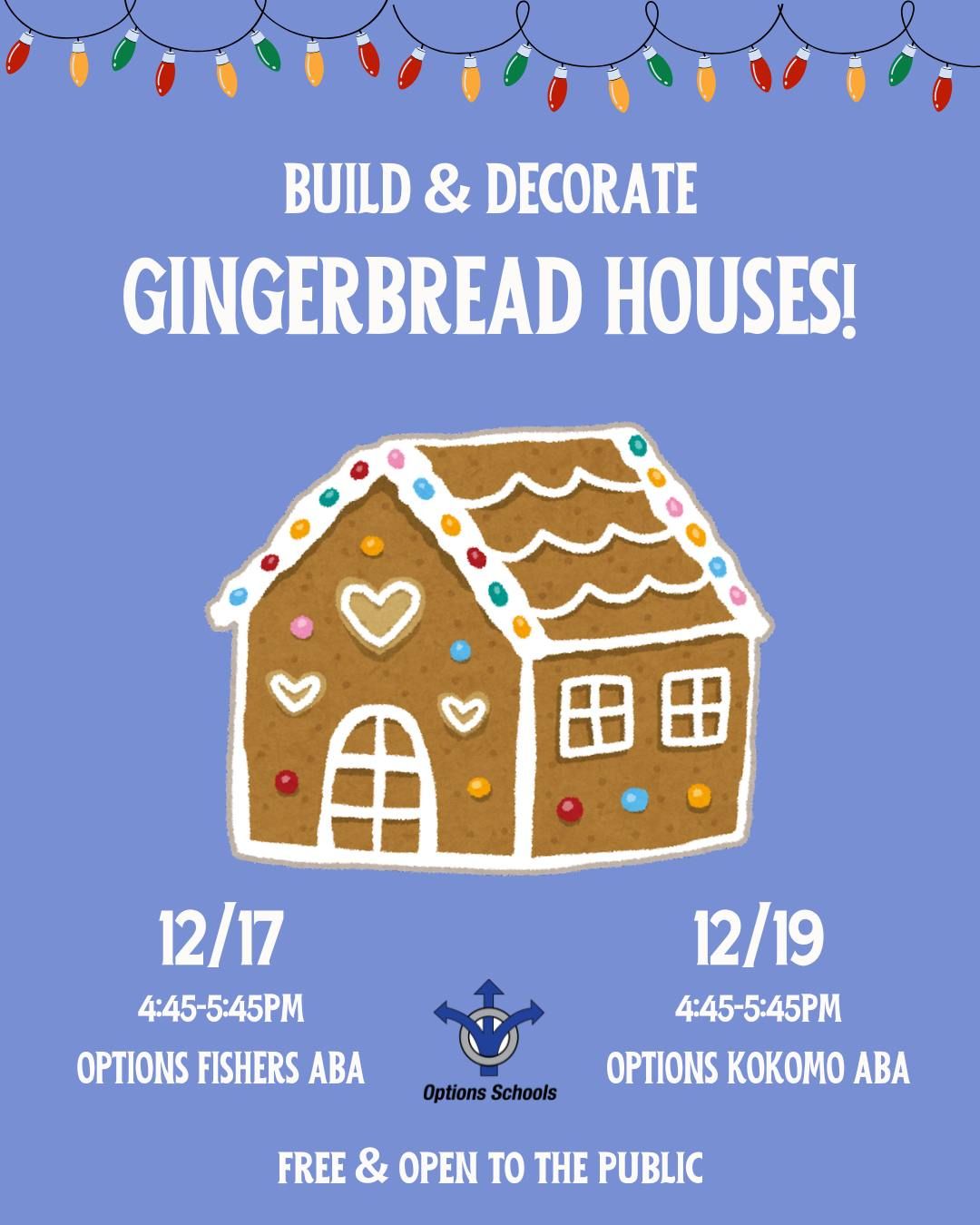 Options Kokomo ABA: Gingerbread Houses! \ud83c\udfe0 [ABA, Autism, Sensory-Friendly]