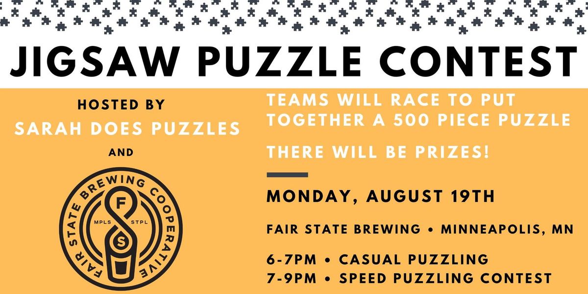  Jigsaw Puzzle Contest at Fair State Brewing with Sarah Does Puzzles - August 2024