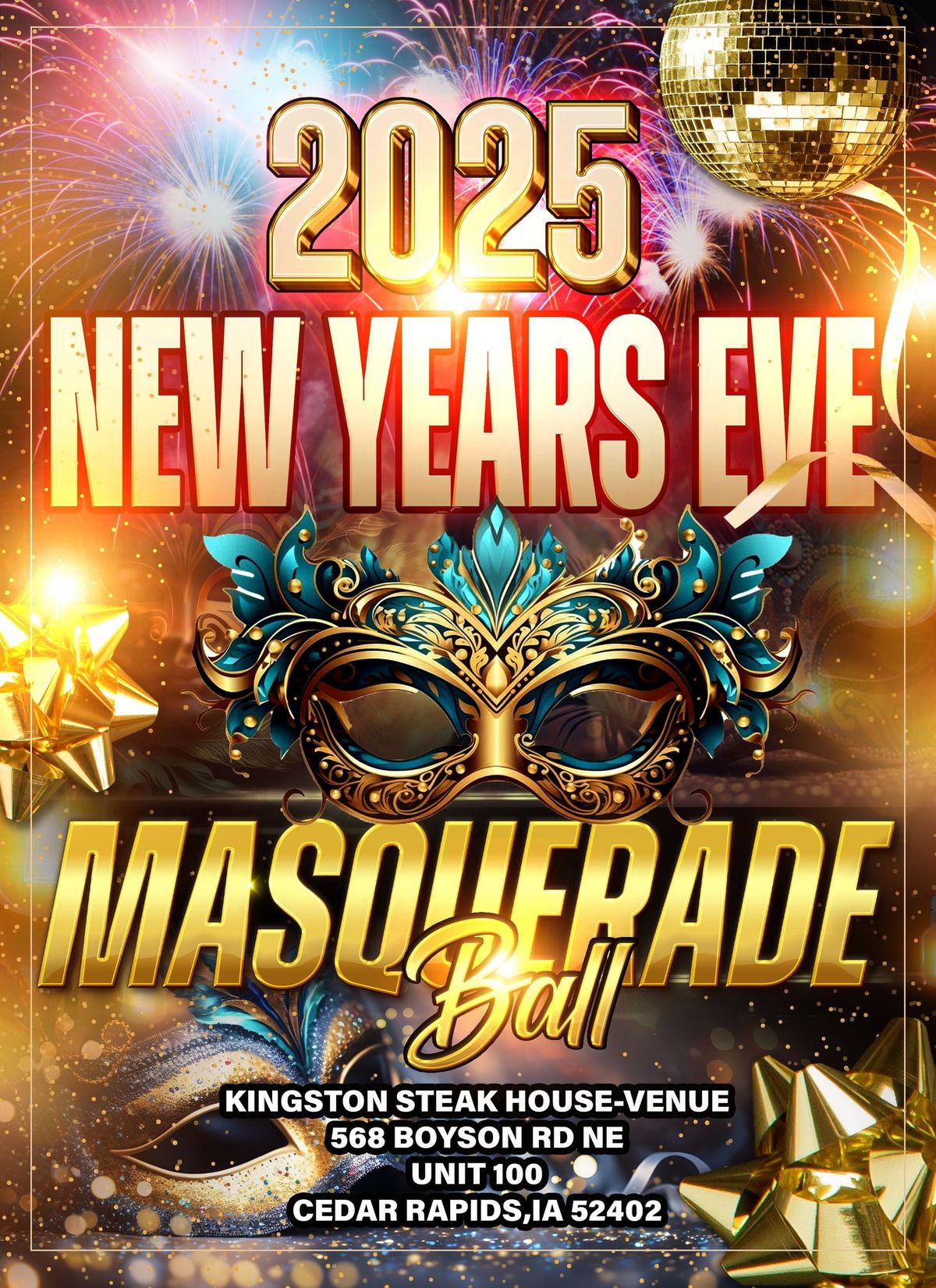 2025 New Years Eve Masquerade Ball