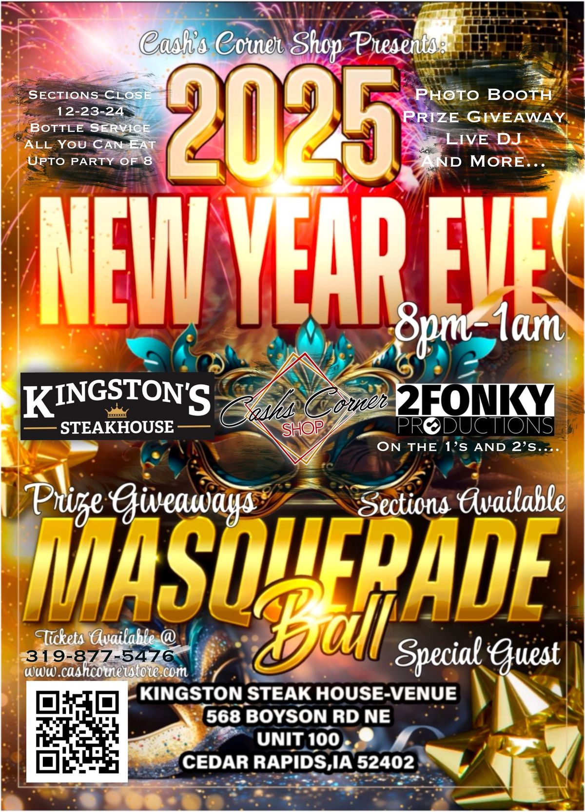 2025 New Years Eve Masquerade Ball