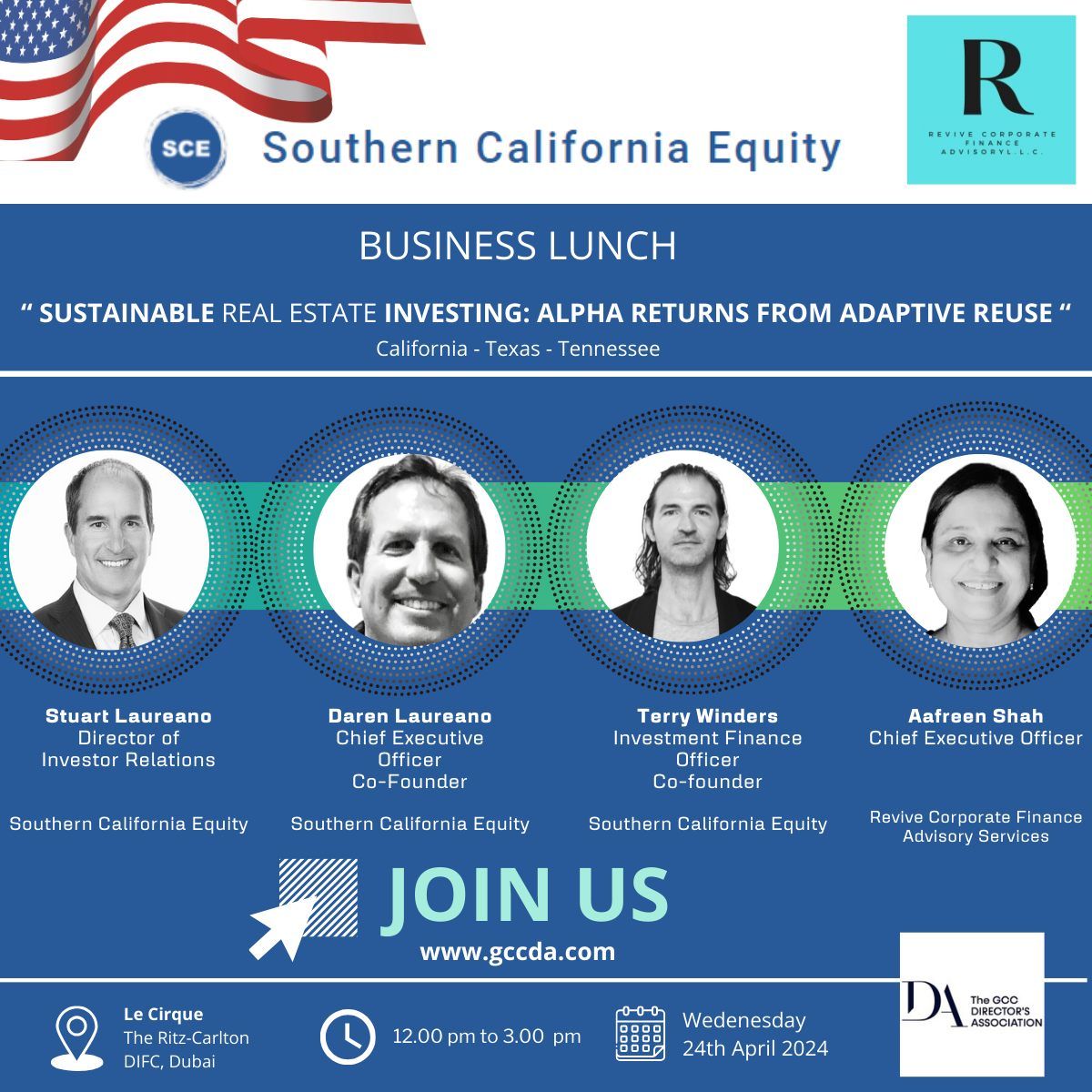 Business lunch: Sustainable real estate investing in the US 