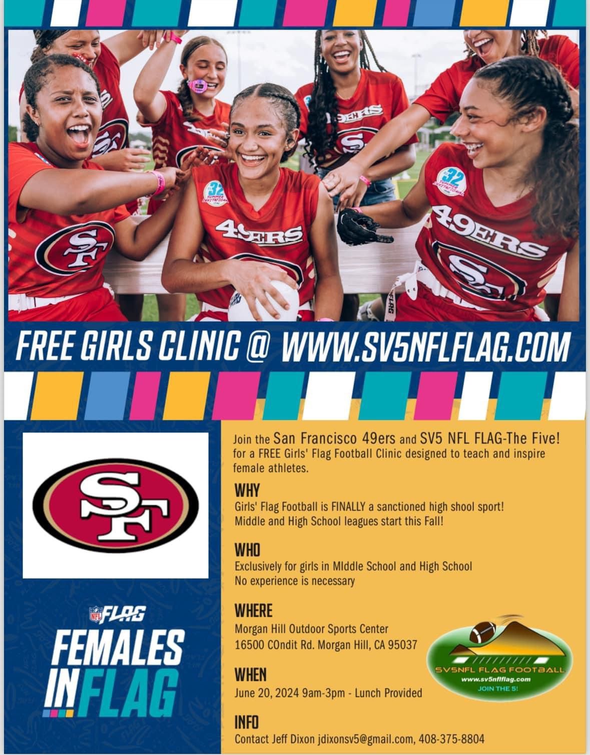 2024 49ers Girls' Flag Football Camp