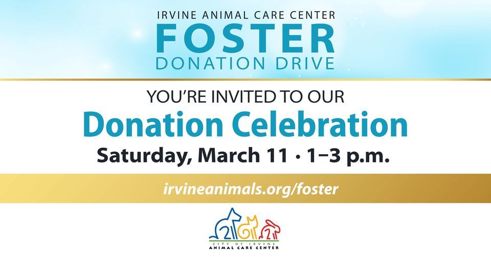 2023 Foster Donation Celebration, Irvine Animal Care Center, 11 March 2023