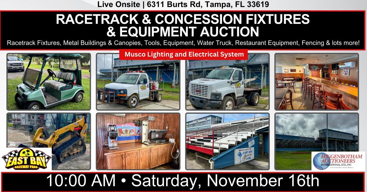 Racetrack Concession Fixtures & Equipment Auction