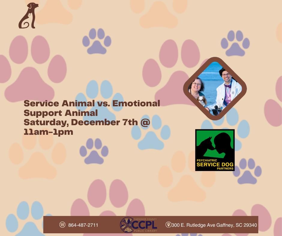 Service Animal vs. Emotional Support Animal