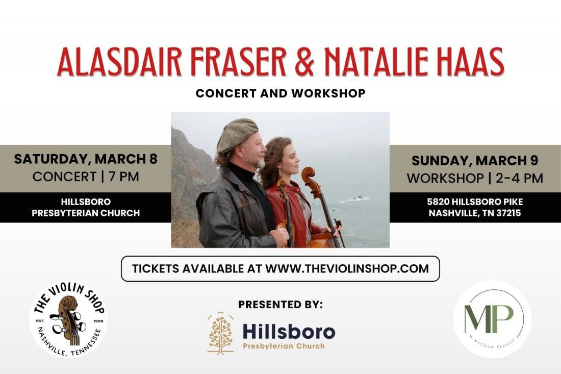 Alasdair Fraser and Natalie Haas at Shalin Liu Performance Center