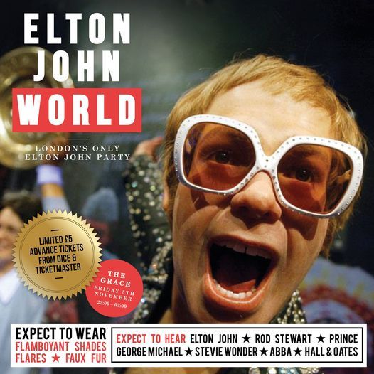 ELTON JOHN WORLD \/ London's Only Elton John Club Night