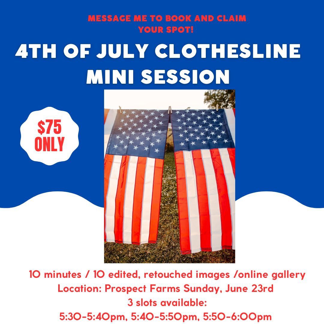 4th of July Clothesline Mini Session