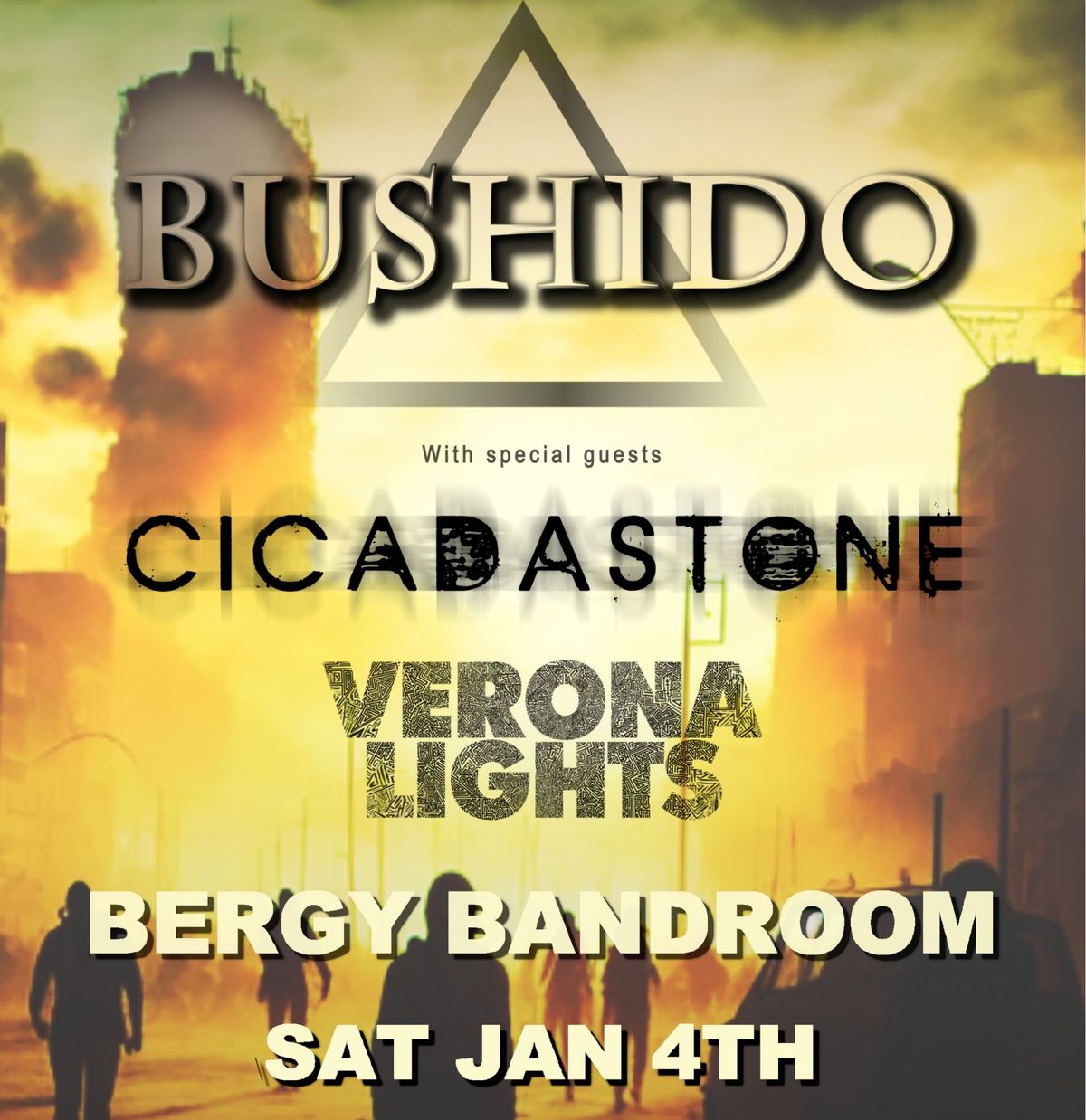 Bushido \/ Cicadastone \/ Verona Lights Live At The Bergy Band Room