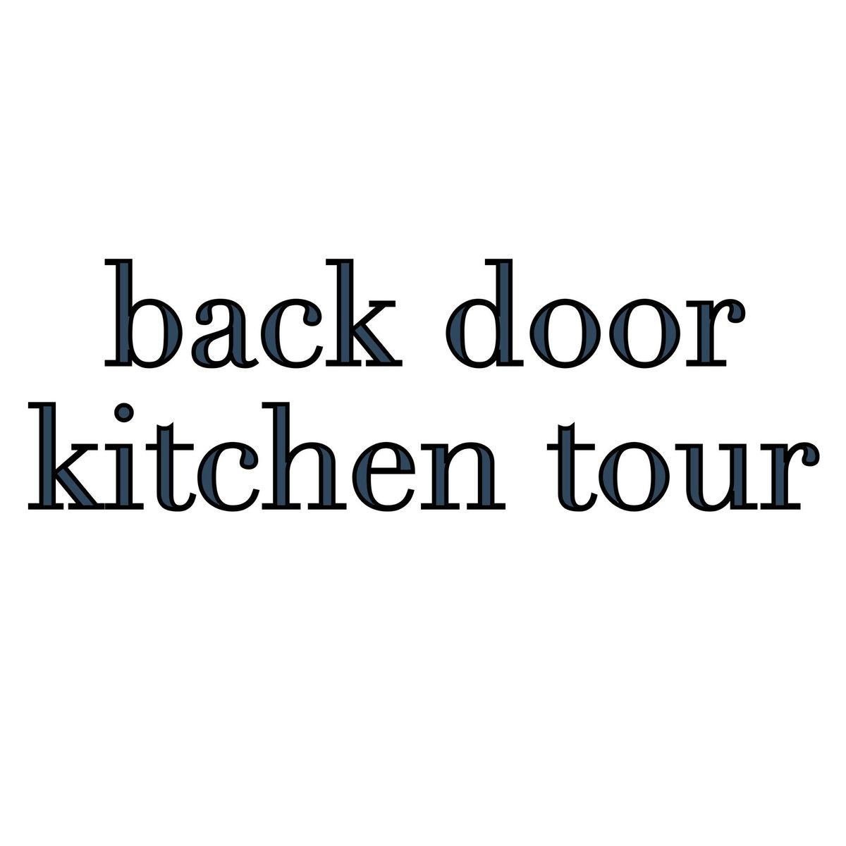 ROW Back Door Kitchen Tour