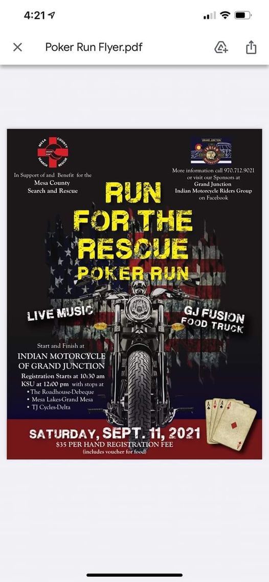 Run For The Rescue, Indian Motorcycle of Grand Junction, 11 September 2021