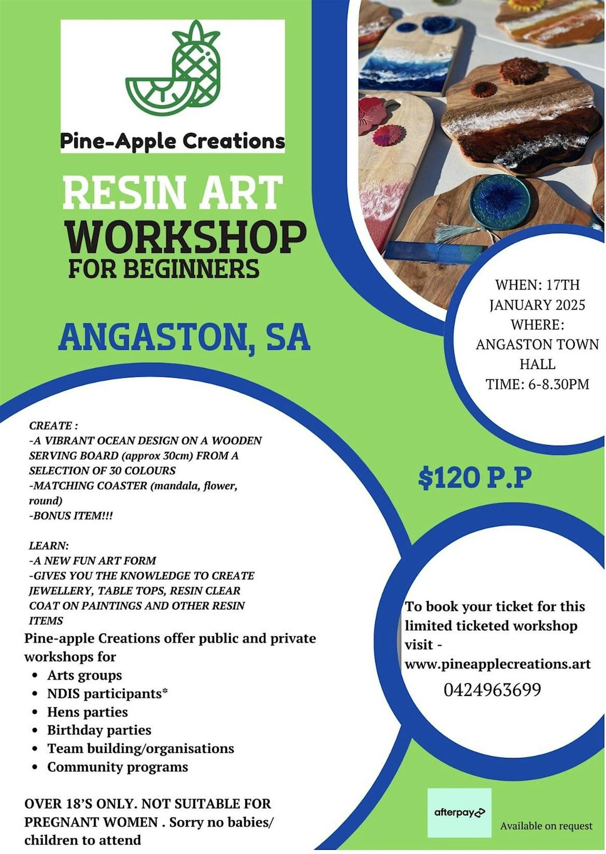 Resin art workshop (ANGASTON)