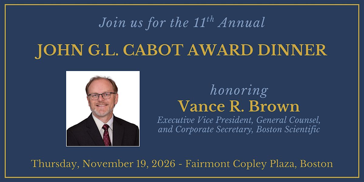 John G.L. Cabot Award Dinner