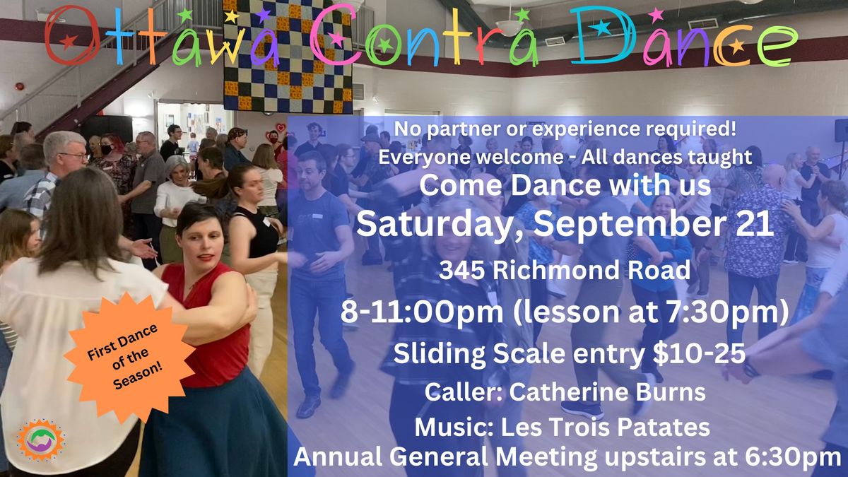 Ottawa Contra Dance - Saturday, September 21st