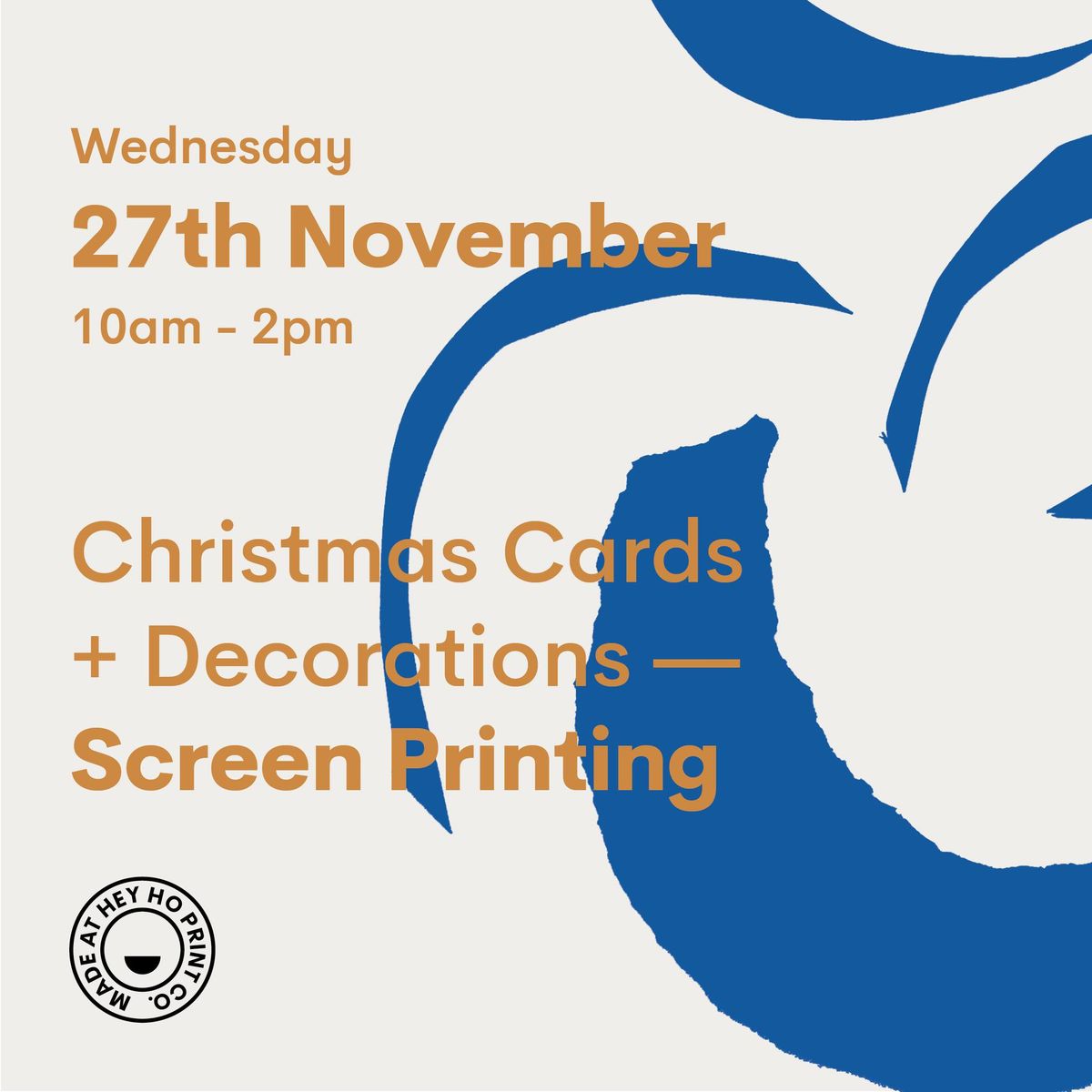 Screen Printing Workshop - Christmas Cards + Decorations