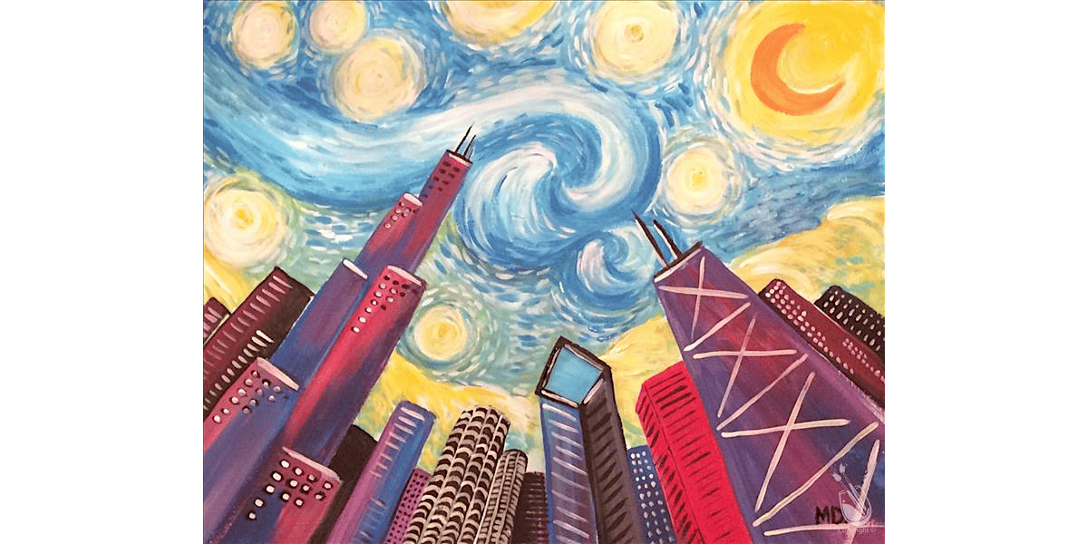 Starry Night in Chicago - Paint and Sip in Denver | Classpop!\u2122