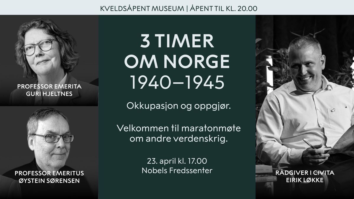 3 timer om Norge 1940\u20131945: Okkupasjon og oppgj\u00f8r  