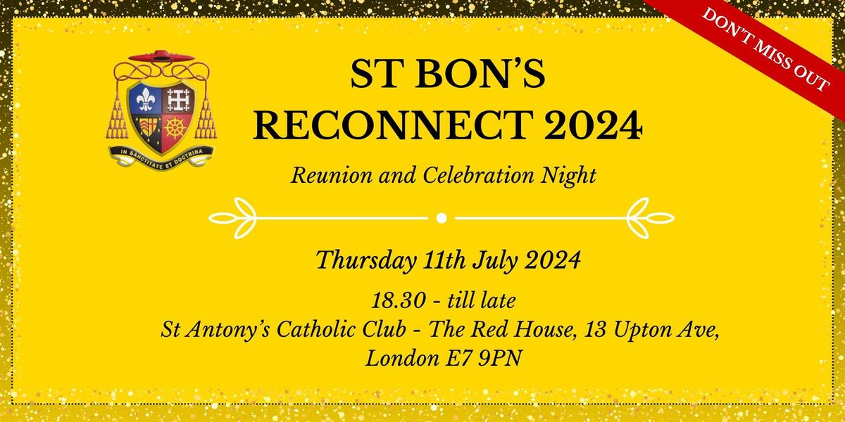BOOK NOW: St Bon's Reconnect 2024