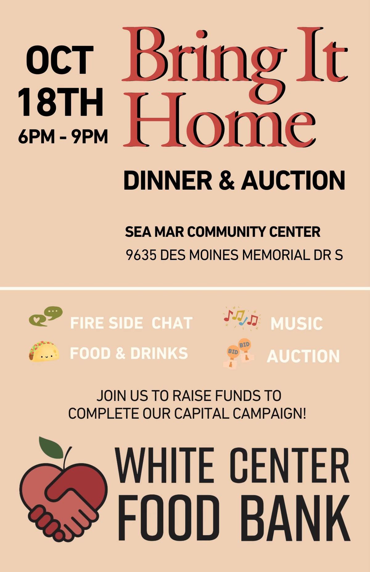 White Center Food Bank - Bring It Home Dinner & Auction