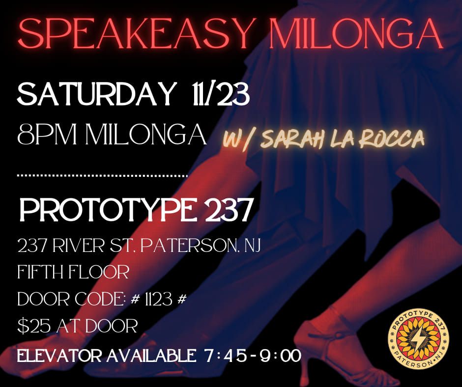 Speakeasy Milonga w\/DJ Sarah La Rocca