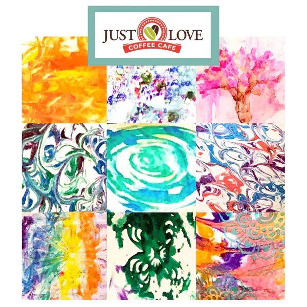 Marbling Magic Class -at Just Love Coffee Cafe