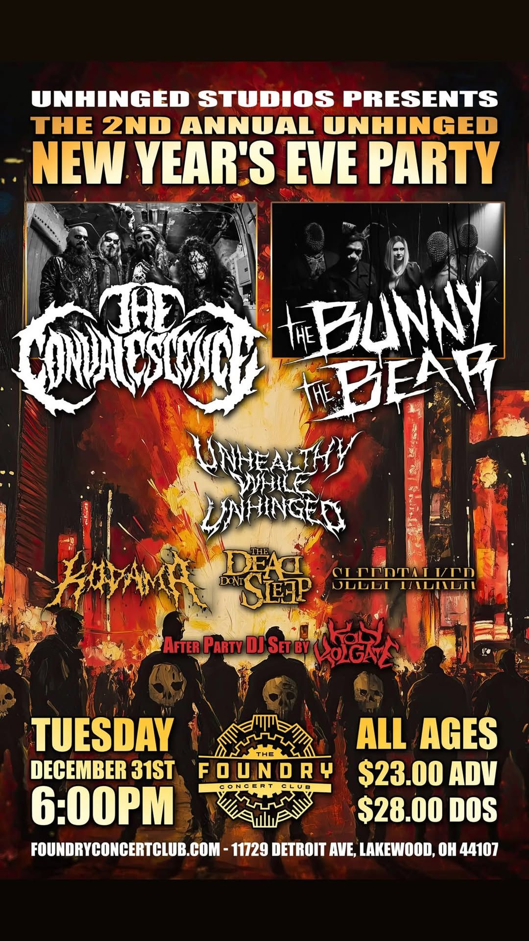 UNHINGED NEW YEAR 2: THE CONVALESCENCE\/THE BUNNY THE BEAR\/UNHEALTHY WHILE UNHINGED\/KODAMA\/AND MORE!