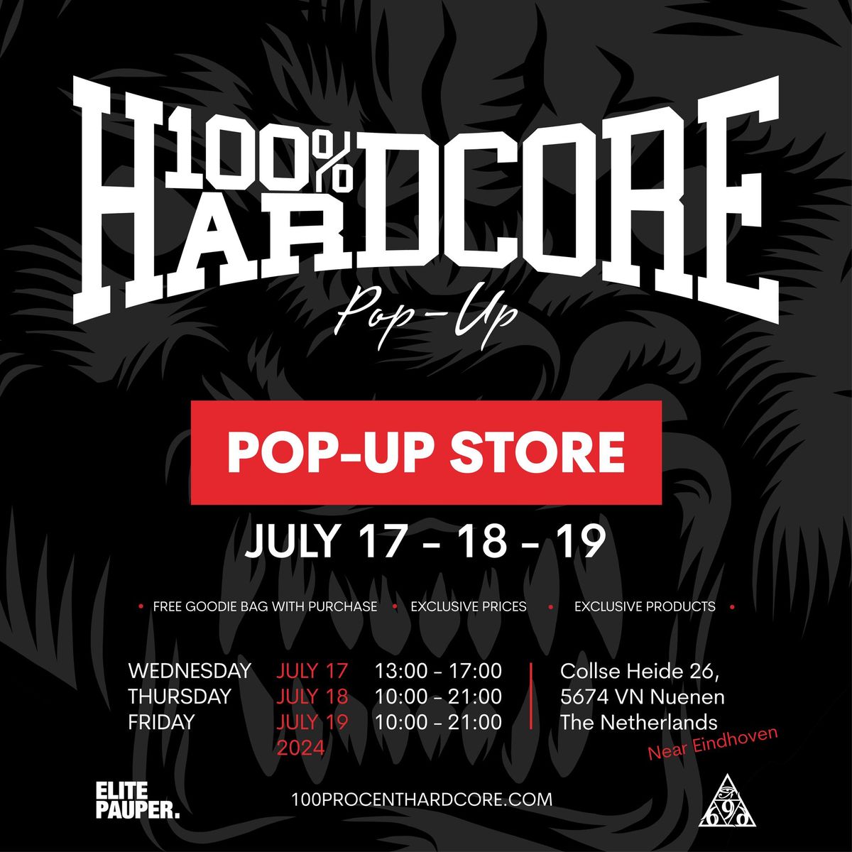 100% HARDCORE POP-UP STORE DAY 1