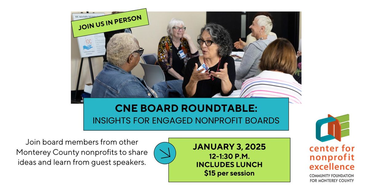 CNE Board Roundtable: Insights for Engaged Nonprofit Boards