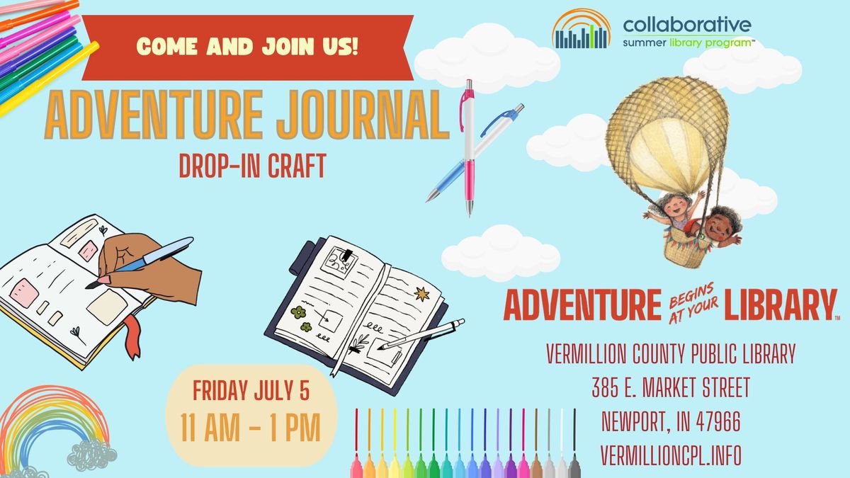Summer Reading Program - Drop In Craft: Adventure Journals