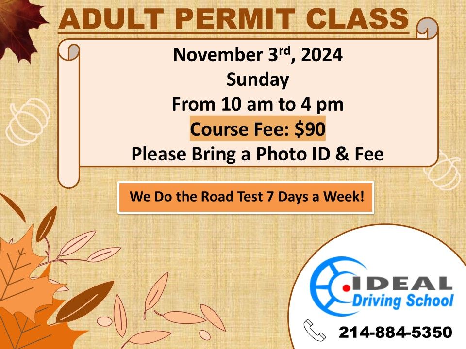 Adult Permit Class