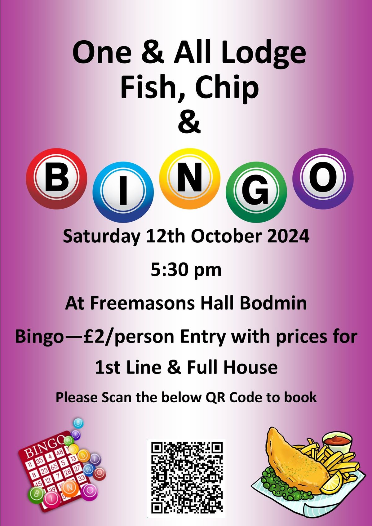 Fish, Chip & Charity Bingo Night