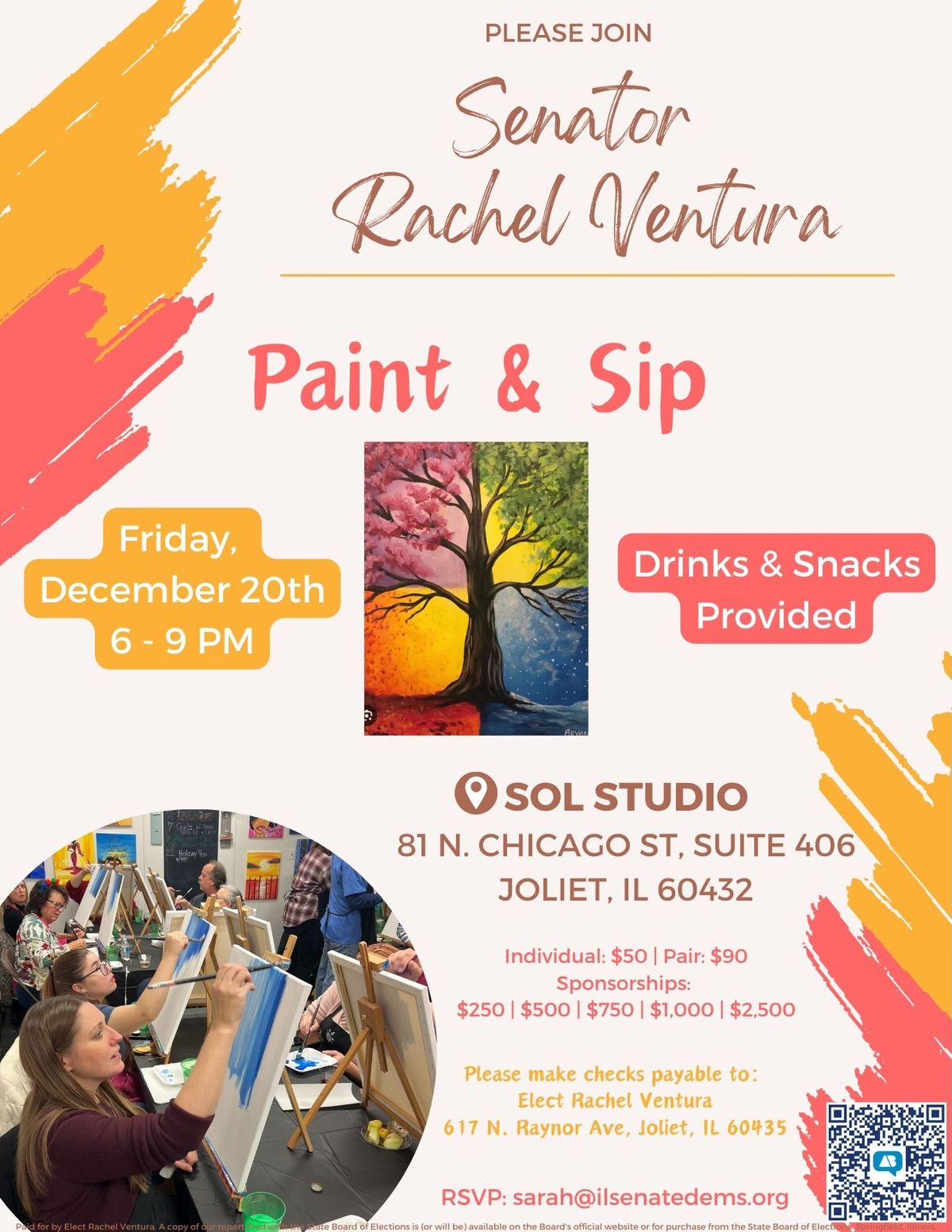 Paint and Sip with Senator Ventura