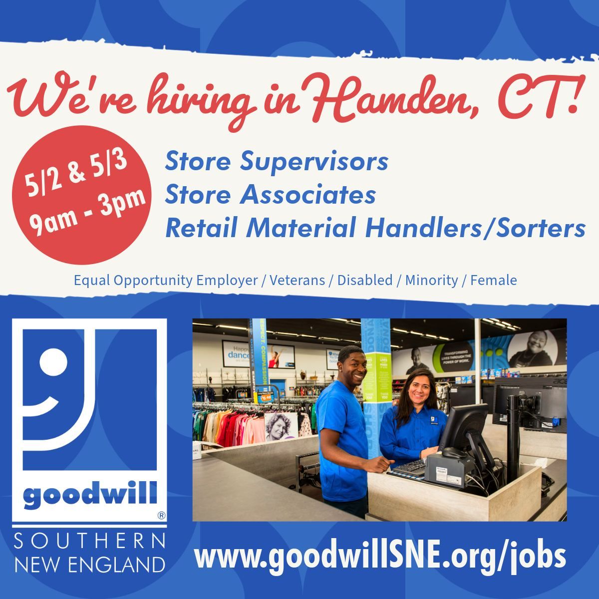 Goodwill Hiring Event in Hamden, CT