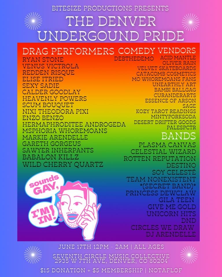 The Denver Underground Pride Fest. 2023