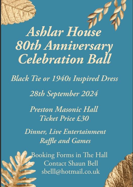 ASHLAR HOUSE 80th ANNIVERSARY CELEBRATION BALL